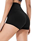 ATHVOTAR High Waisted Spandex Shorts for Women, Booty Workout Yoga Biker Shorts (3" Black,S)