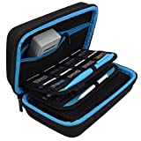 TAKECASE Hard Shell Carrying Case - Compatible with Nintendo 3DS XL and 2DS XL - Fits 16 Game Cards and Wall Charger - Includes Removable Accessories Pouch and Extra Large Stylus Light Blue