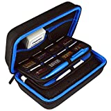 TAKECASE Hard Shell Carrying Case - Compatible with Nintendo 3DS XL and 2DS XL - Fits 16 Game Cards and Wall Charger - Includes Removable Accessories Pouch and Extra Large Stylus Dark Blue