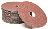 Benchmark Abrasives 4-1/2" Aluminum Oxide Resin Fiber Grinding Sanding Discs for Metals, Wood, Fiberglass 7/8" Arbor, Use with Angle Grinder (25 Pack) - 36 Grit