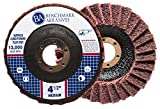 Benchmark Abrasives 4-1/2" Type 27 Surface Conditioning Angle Grinder Flap Discs for Blending, Grinding, Sanding, Polishing, 7/8" Arbor (5 Pack) - Medium Grit