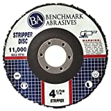 Benchmark Abrasives 4-1/2" Stripping Discs with 7/8" Arbor for Angle Grinder Silicon Carbide Grain Stripping Wheels Used for Cleaning Removing Paint Rust Oxidation Welds (Pack of 10)