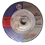 Benchmark Abrasives 4-1/2" Depressed Center Metal Grinding Wheel 1/4" Thick 5/8" Arbor 11 Thread - 5 Pack