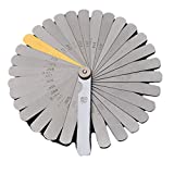 Edward Tools Harden 32 Piece Feeler Gauge Set - Metric/Inch - (0.04-0.88 mm) - Thickness Gauge Measuring Tool for Spark Plug, Guitar, 3 D Printing - Metal Shims - Easy Read Numbers (1)