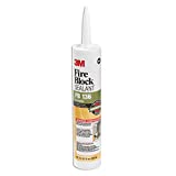 3M Fire Block Sealant FB 136, Heat Resistant, Gray Caulk, Bonds to Concrete, Metal, Wood, Plastic, Cable Jacketing, 12 Count