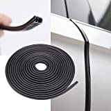 Maremlyn Car Door Edge Guards  Universal 39Ft U-Shaped Car Edge Trim Door Edge Protector Rubber Seal Auto Edge Clips Protection (Black)