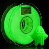 AMOLEN 3D Printer Filament,Glow in The Dark Green PLA Filament 1.75mm,Upgrade Strong Glow Effect and Long Time Glow,3D Printing Filament 1kg