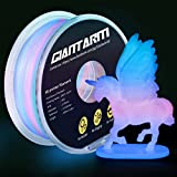 GIANTARM Glow in The Dark Rainbow PLA Filament 1.75mm, 1kg 3D Printer Multicolor Filament Gradient, Color Change in 10 Meters, with High Brightness, Fast Glow and Long Time Glowing