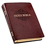 KJV Holy Bible, Super Giant Print Faux Leather Red Letter Edition - Ribbon Marker, King James Version, Chestnut Brown
