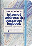 Blue Agate Internet Address & Password Logbook (removable cover band for security)