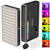 ULANZI VL120 RGB Video Light, Portable RGB Camera Light, 3100mAh Battery, 360 Full Color 20 Light Effects, CRI95 2500-9000K LED Panel DSLR Photography Lighting, Lighting Setup for YouTube, TikTok