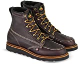 Thorogood American Heritage 6 Moc Toe Work Boots For Men - Premium Breathable Non-Safety Toe Leather Boots with Slip-Resistant MAXWear Wedge Outsole; ASTM Rated, Trail Crazyhorse - 10 D US