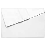 Lirex Flat Sheet, Twin Size Extra Soft Brushed Microfiber Flat Sheet, Machine Washable Wrinkle Free Breathable (White, Twin)
