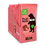 BEAR Real Fruit Snack Rolls - Gluten Free, Vegan, and Non-GMO - Strawberry  Healthy School And Lunch Snacks For Kids And Adults, 0.7 Ounce (Pack of 12)