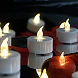 Tea Lights Flameless LED Candles: Warm White 200 Hours Battery Operated Powered 12 Pack Tea Light Birthday Gifts Electric Flickering Fake Candle Romantic Small Tealight for Wedding Christmas Halloween