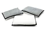 Autofiber Scrub Ninja - Interior Scrubbing Sponge (5x3) for Leather, Plastic, Vinyl and Upholstery Cleaning (White/Gray)