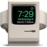elago W3 Stand Compatible with Apple Watch Series 9/8/7/6/SE/5/4/3/2/1/SE (45mm, 44mm, 42mm, 41mm, 40mm, 38mm) (Classic White) - Classic Monitor Design, Compatible with Nightstand Mode