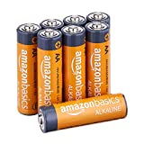 Amazon Basics 8-Pack AA Alkaline Batteries, 1.5 Volt, Long-Lasting Power