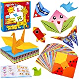 Aigybobo Origami Paper Set, 308PCS Kids Craft Paper Kit with Instructional Book for Girls Age 6,7,8,9,10,11,12, Art Projects Supplies for School Class Craft Lessons- Christmas Gifts for Boys&Girls