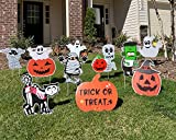 10PCS Yard Signs for Halloween Props Yard Stakes Pumpkin Ghost Monster Yard Sign Stakes for Halloween Decorations Outdoor Lawn Decor Yard Decorations