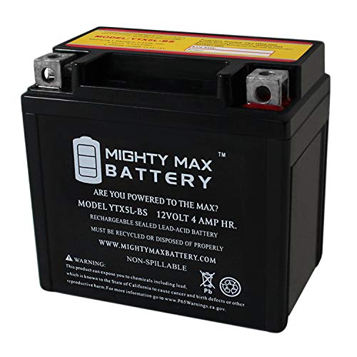 Mighty Max Battery YTX5L-BS 12V 4AH Battery Replaces Duromax 4400 XP4400E Generator