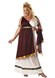 California Costumes Women's Plus-Size Roman Empress Plus, White/Burgundy, 1XL (16-18)