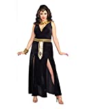 Dreamgirl Womens Plus Cleopatra Costume, Adult Egyptian Goddess, Exquisite Cleopatra Halloween Costume, Black/Gold - 1X/2X