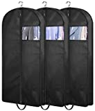 KIMBORA 43" Suit Bags for Closet Storage and Travel, Gusseted Hanging Garment Bags for Men Suit Cover With Handles for Clothes, Coats, Jackets, Shirts3 Packs