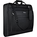 Garment Bags for Travel, Large Suit Travel Bag for Men Women with Shoulder Strap, Mancro Convertible Carry On Garment Bag Gift for Business Trip - 2 in 1 Hanging Suitcase Luggage Bag for Travel, Black