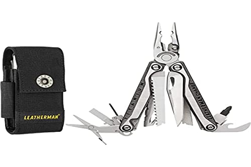 LEATHERMAN, Charge Plus TTi Titanium Multitool with Scissors and Premium Replaceable Wire Cutters, Built in the USA, Stainless Steel