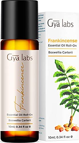Gya Labs Frankincense Essential Oil Roll On (10ml) - Spicy, Woody & Warming Scent - Natural Frankincense Oil