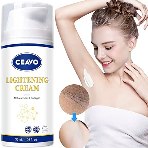 Skin Lightening Cream For Dark Underarm, Knees, Elbows, Inner Thigh, Bikini Line, Armpit Area Skin Bleaching creamPermanent Skin Whitening No Rebound, Dark Spot Remover Lighten Body Black Skin Designed by USA