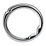 Clipa Bag Hanger - Polished Silver - The Ring That Opens Into a Hook and Hangs In Just 1/2" of Space, Holds 33 lbs., 3 yr. Warranty