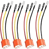 KASLIGHT 4Pcs H4 9003 HB2 Wire Wiring Harness Sockets for 4"x6" 7"x6" 5"x7" inch Sealed Beam Car Truck Headlights Pickup Heavy Duty Headlamp