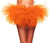 Simplicity Tutu Orange Women Women's Classic 5 Layered Tulle Tutu Party Dance Skirt Orange Tutus for Women, Orange Tutu
