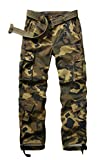 Women's Cotton Casual Military Army Cargo Combat Work Pants with 8 Pocket Camo N US 10