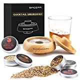 Cocktail Smoker Kit, Old Fashioned Smoker Kit for Bourbon Whiskey Drink, with 4 Different Flavor Wood Smoker Chips, Vodka/Gin/Tequila/Rum Liquor Smoker kit Gifts for Men