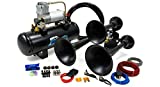 HornBlasters Outlaw Black 228H 2 Gallon All-In-One Train Horn Kit - Easy Install