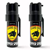 Guard Dog Collar Clip Pepper Spray for Self Defense, Safety Twist Top to Prevent Accident, 16 feet Range, Belt Clip in USA (Single)