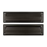 Deltana MS212U10B 13 1/8-Inch Mail Slot with Solid Brass Interior Flap