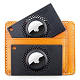 [2 Pack] Airtag Wallet Holder, Slim Thin Airtag Wallet Card, Credit Card Size Wallet Case Holder for AirTag for Purse, Handbag, Clutch, Wristlet (Black)