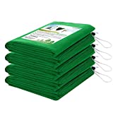 Homimp Frost Protection for Plants,4 Pack of Drawstring Plant Covers (31.5" x 47.3" Inch) Warm Plant Protection Cover Bags for Winter Frost Cold Weather Shrubs & Trees Jacket Covers (Green)