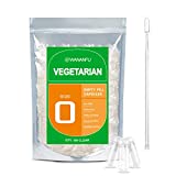 WANANFU Size 0 Empty Capsules Vegetarian (100 Count) Bundle with Micro Lab Spoon, Clear Fillable Veggie Pill Capsules Size 0 for Making Your Own Supplements