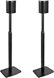 ynVISION.DESIGN Height Adjustable Floor Stands Compatible with Sonos One, One SL, Play:1 | 2 Pack | (Black)