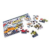 Melissa & Doug Traffic Jam Jumbo Jigsaw Floor Puzzle (24 pcs, 2 x 3 feet long) - Kids Vehicle Puzzles, Large Floor Puzzles For Preschoolers And Kids Ages 3+