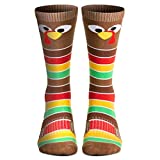 ChalkTalkSPORTS Holiday Woven Knee-High Socks | Thanksgiving Goofy Turkey With Stripes | Small