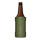 BrMate Hopsulator Bott'l Insulated Bottle Cooler for Standard 12oz Glass Bottles | Glass Bottle Coozie Insulated Stainless Steel Drink Holder for Beer and Soda (OD Green)