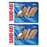 Band-Aid Brand Flexible Fabric Adhesive Bandages for Comfortable Flexible Protection, Twin Pack, 2 x 100 ct