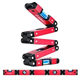 Fulljion Foldable Level, Multi-function Level Measuring Tool,28 Inch Magnetic Level tool with Easy to Read Level Bubbles,Precise Leveling Drop-proof Construction Tool for Carpenters,Woodworkers,Homes