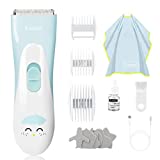 Baby Hair Clippers, Ceramic Blade Electric Kids Hair Trimmer, Ultra-Quiet Cordless Rechargeable Waterproof Haircut Kit for Kids & Adult